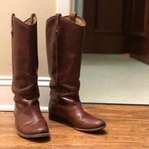 cognac Melissa Button leather boot